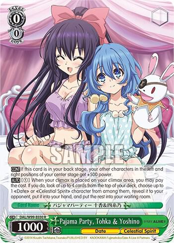 Pajama Party, Tohka & Yoshino