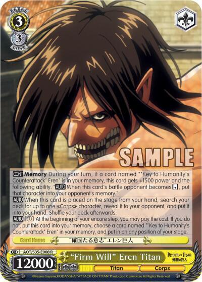 "Firm Will" Eren Titan