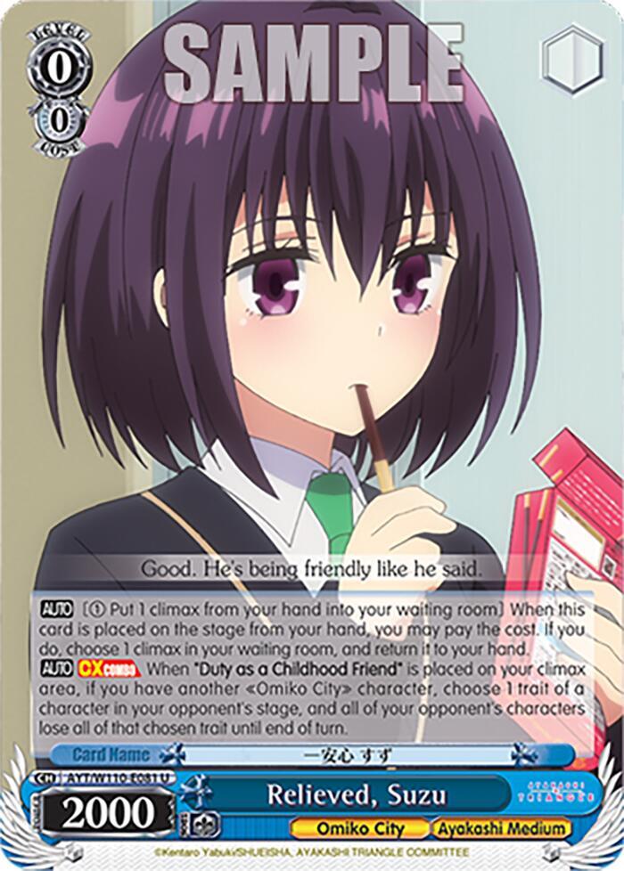 Relieved, Suzu