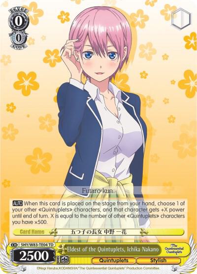 Eldest of the Quintuplets, Ichika Nakano
