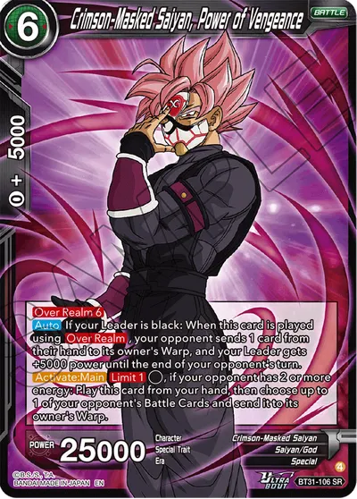 Crimson-Masked Saiyan, Power of Vengeance