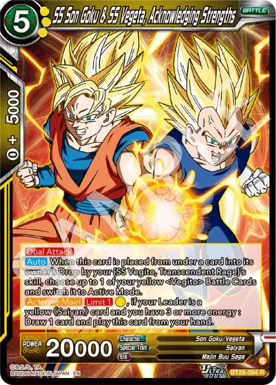 SS Son Goku & SS Vegeta, Acknowledging Strengths