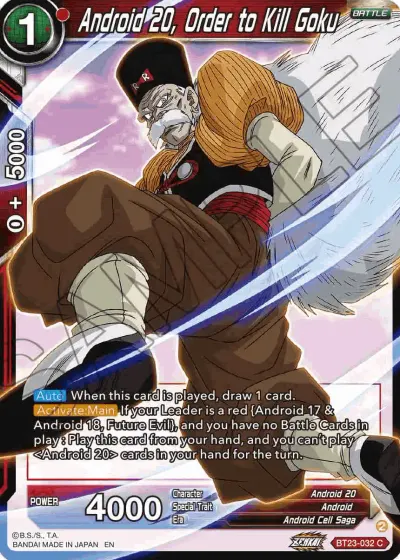 Android 20, Order to Kill Goku