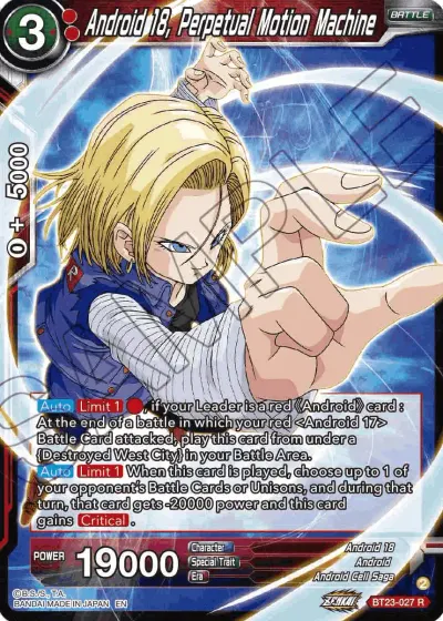 Android 18, Perpetual Motion Machine
