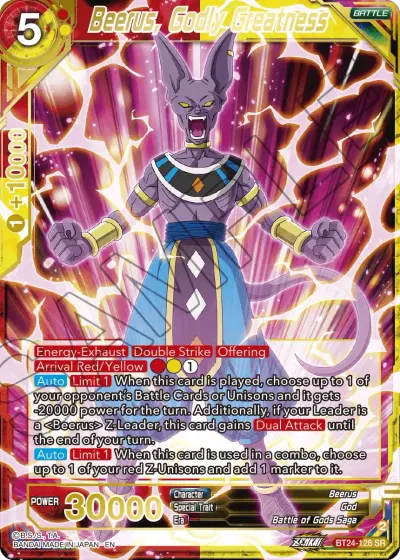 Beerus, Godly Greatness