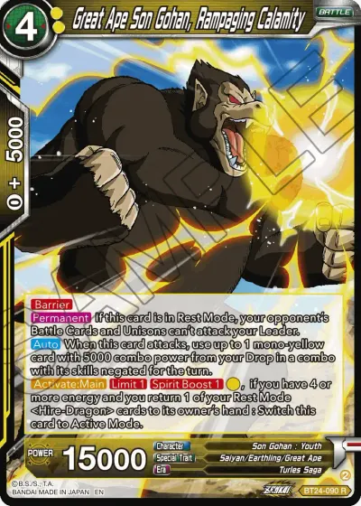 Great Ape Son Gohan, Rampaging Calamity
