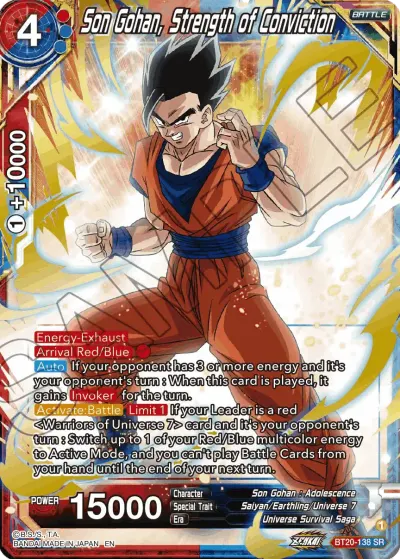 Son Gohan, Strength of Conviction
