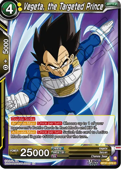 Vegeta, the Targeted Prince