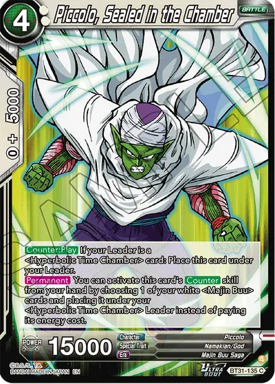 Piccolo, Sealed in the Chamber