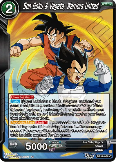 Son Goku & Vegeta, Warriors United