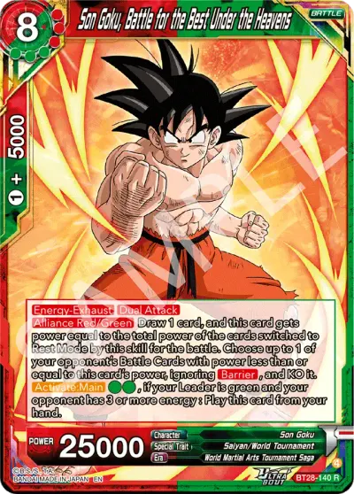 Son Goku, Battle for the Best Under the Heavens