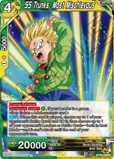 SS Trunks, Most Mischievous