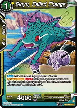 Ginyu, Failed Change