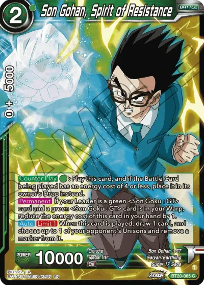Son Gohan, Spirit of Resistance