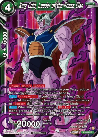 King Cold, Leader of the Frieza Clan