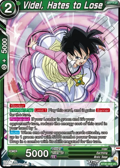 Videl, Hates to Lose