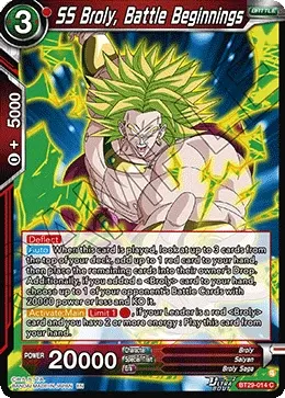 SS Broly, Battle Beginnings
