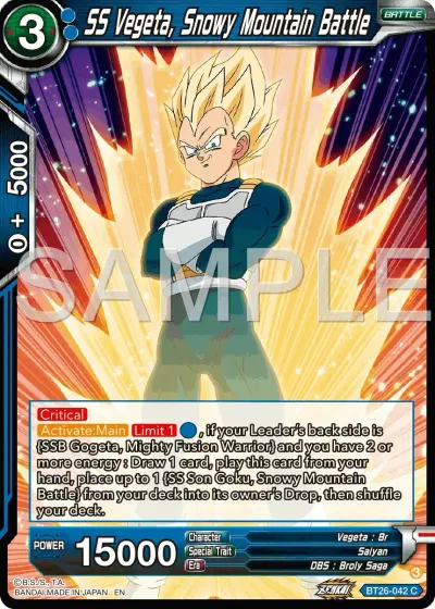 SS Vegeta, Snowy Mountain Battle
