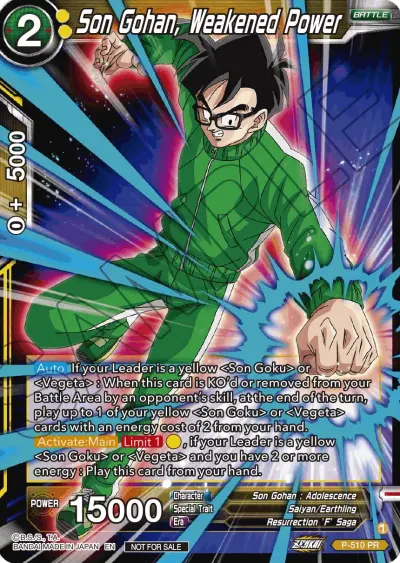 Son Gohan, Weakened Power