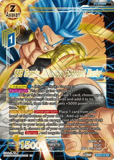 SSB Gogeta, Miraculous Strongest Warrior