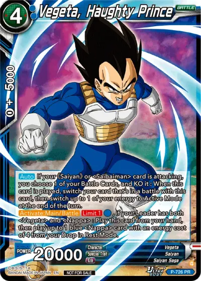 Vegeta, Haughty Prince