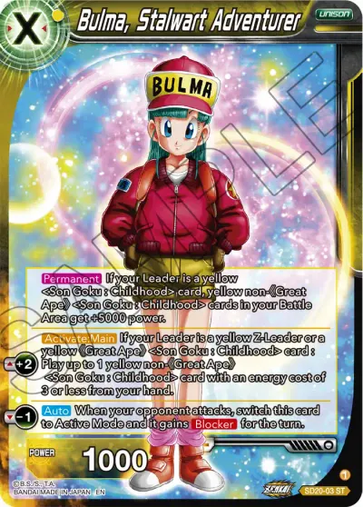 Bulma, Stalwart Adventurer