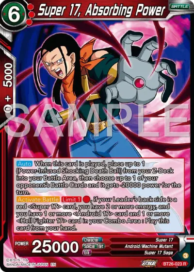 Super 17, Absorbing Power