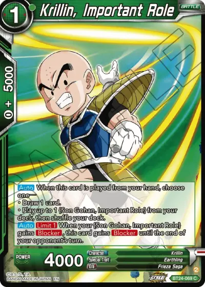 Krillin, Important Role