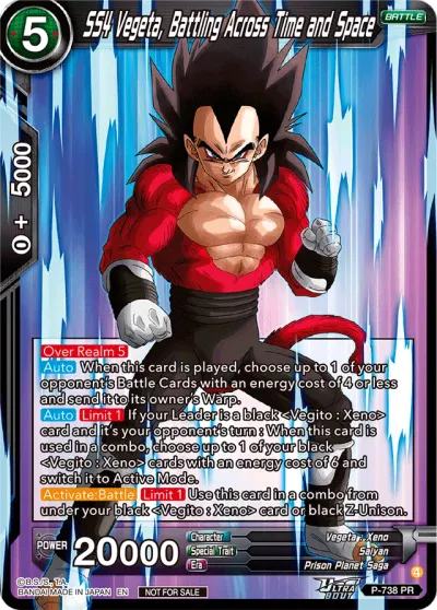 SS4 Vegeta, Battling Across Time and Space