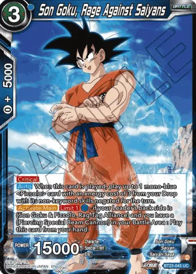 Son Goku, Rage Against Saiyan