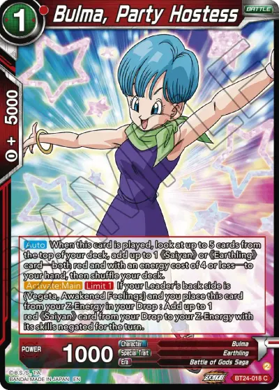 Bulma, Party Hostess