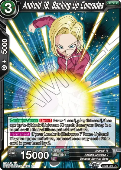 Android 18, Backing Up Comrades