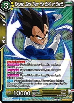 Vegeta, Back From the Brink of Death