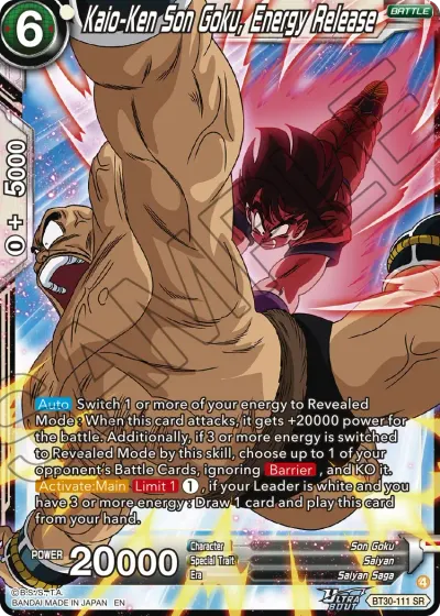 Kaio-Ken Son Goku, Energy Release