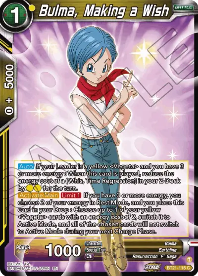 Bulma, Making a Wish