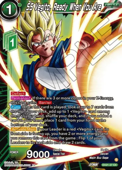 SS Vegito, Ready When You Are