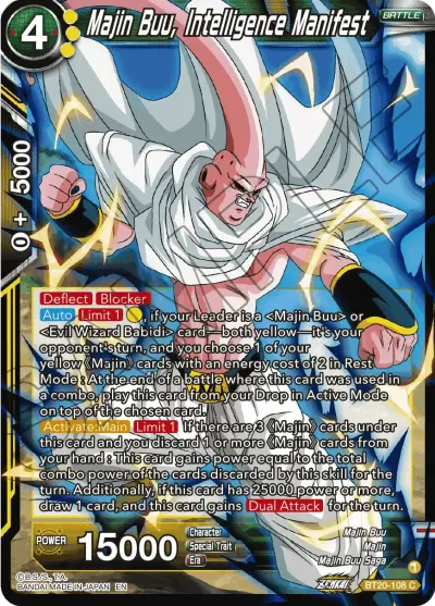 Majin Buu, Intelligence Manifest