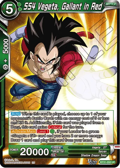 SS4 Vegeta, Gallant in Red