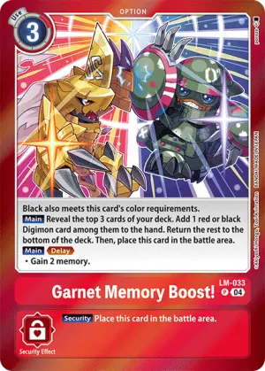 Garnet Memory Boost!