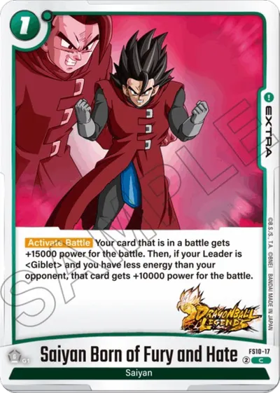 Saiyan Born of Fury and Hate