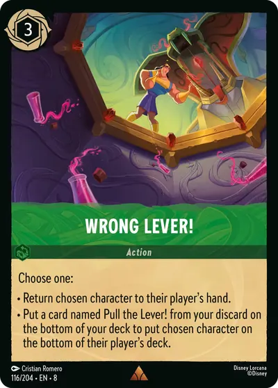 Wrong Lever!