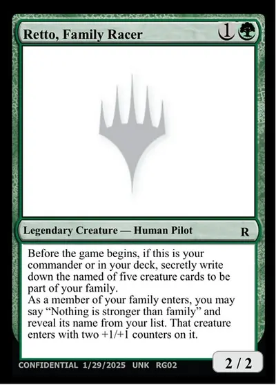 Retto, Family Racer