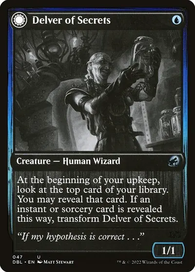 Delver of Secrets // Insectile Aberration