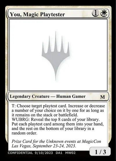 You, Magic Playtester