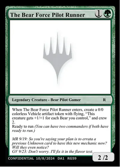The Bear Force Pilot Runner