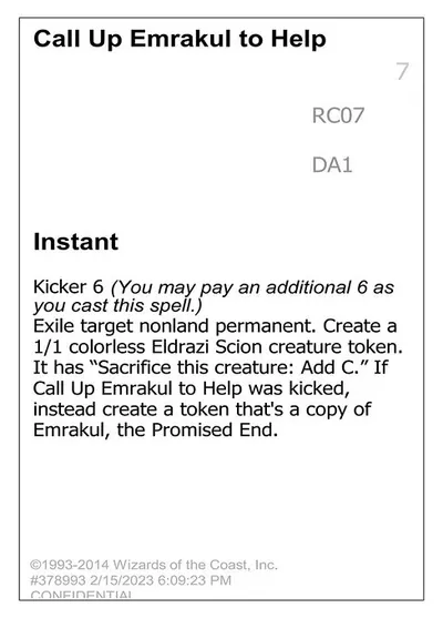 Call Up Emrakul to Help