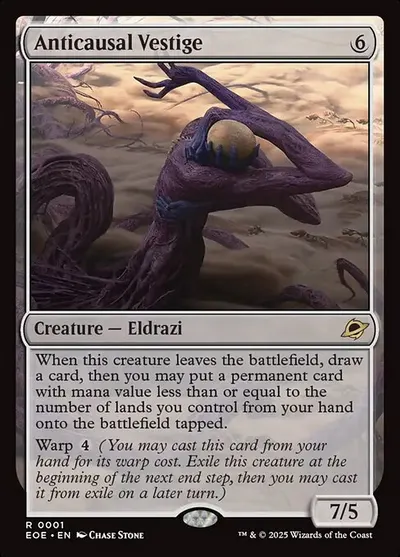 Anticausal Vestige
