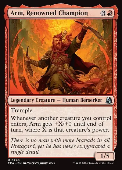 Arni, Renowned Champion
