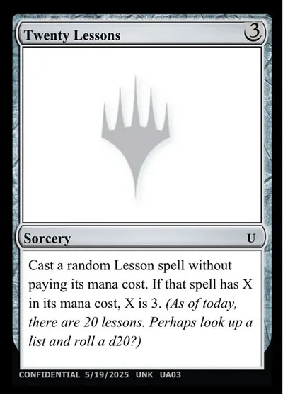 Twenty Lessons