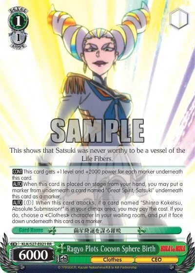 Ragyo Plots Cocoon Sphere Birth